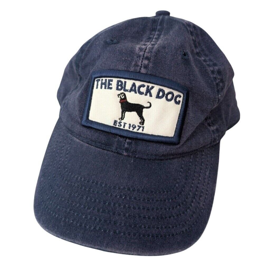 Authentic Headgear Ahead‎ Black Dog Classic Cut Snapback Golf Hat Cap Blue